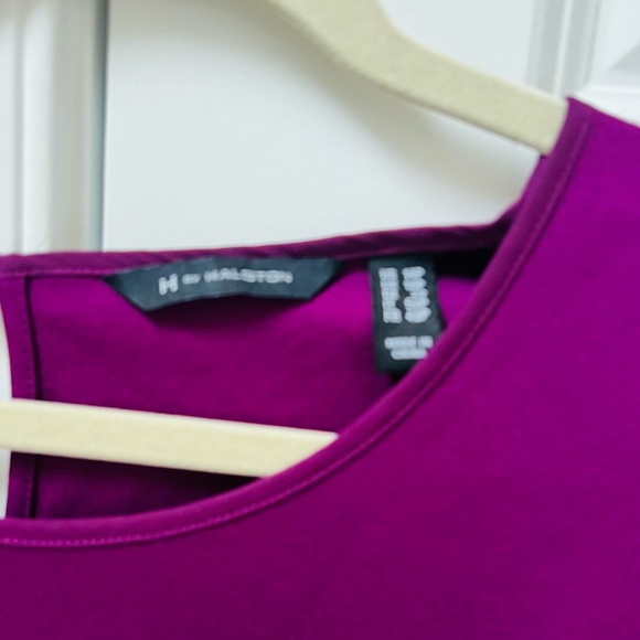 Stunning purple Halston dress size 14P - Picture 2 of 6